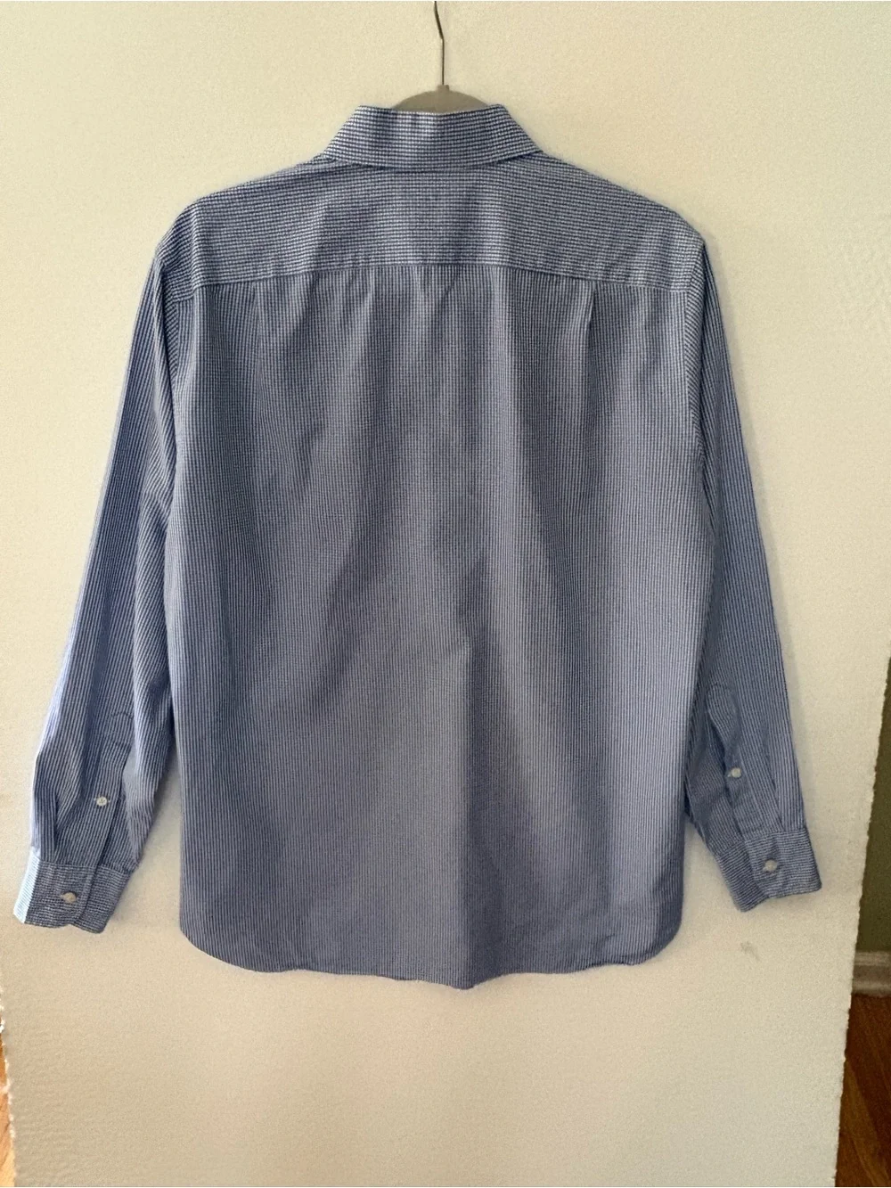 J. Crew Haberdashery 80s 2 ply Blue check button down size M (15-15.5) Nice!
